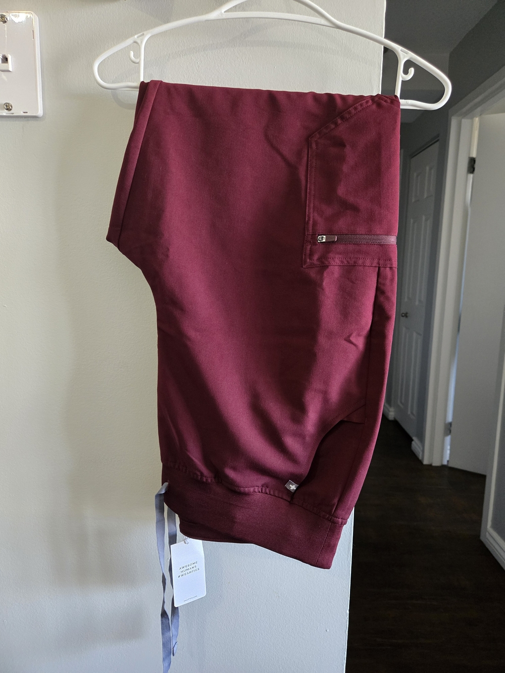NWT Burgundy Jogger Scrub Pants